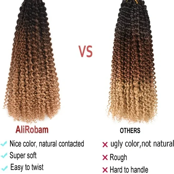 🆕 Ombré Passion Twist Water Wave Crochet 18 inches - Picture 7 of 7